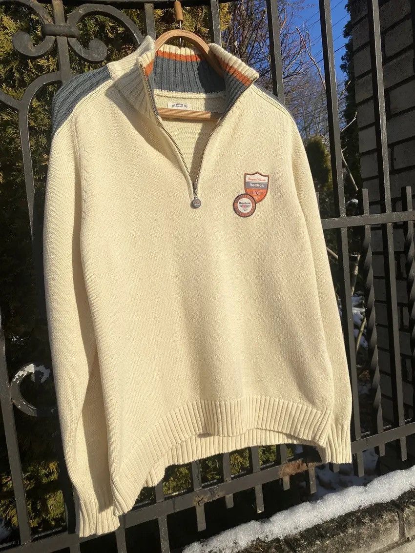 Reebok Vintage Reebok Sweater 1/3 Zip Beige Size US S / EU 44-46 / 1 - 4 Thumbnail