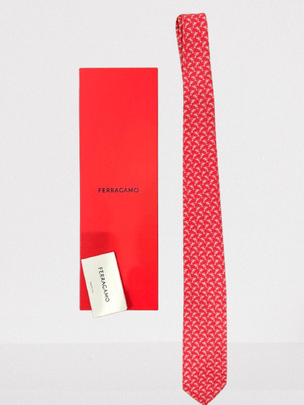 Salvatore Ferragamo o1s1rm1024 Size: OS / Silk Tie in Red Size ONE SIZE - 1 Preview
