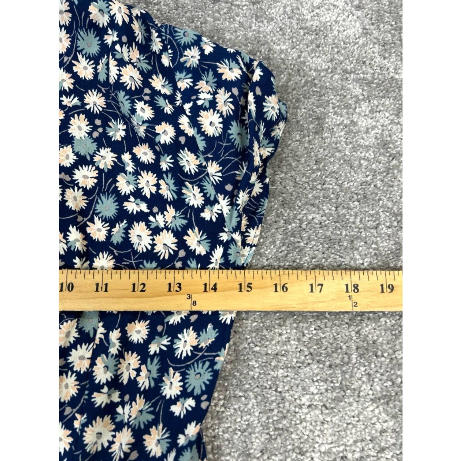Madewell Madewell Dress Womens 0 Blue Pink Floral Blouson Short Sleeve V-Neck Pullover Lined Summer Spring Casual Womens Size XS / US 0-2 / IT 36-38 - 6 Thumbnail