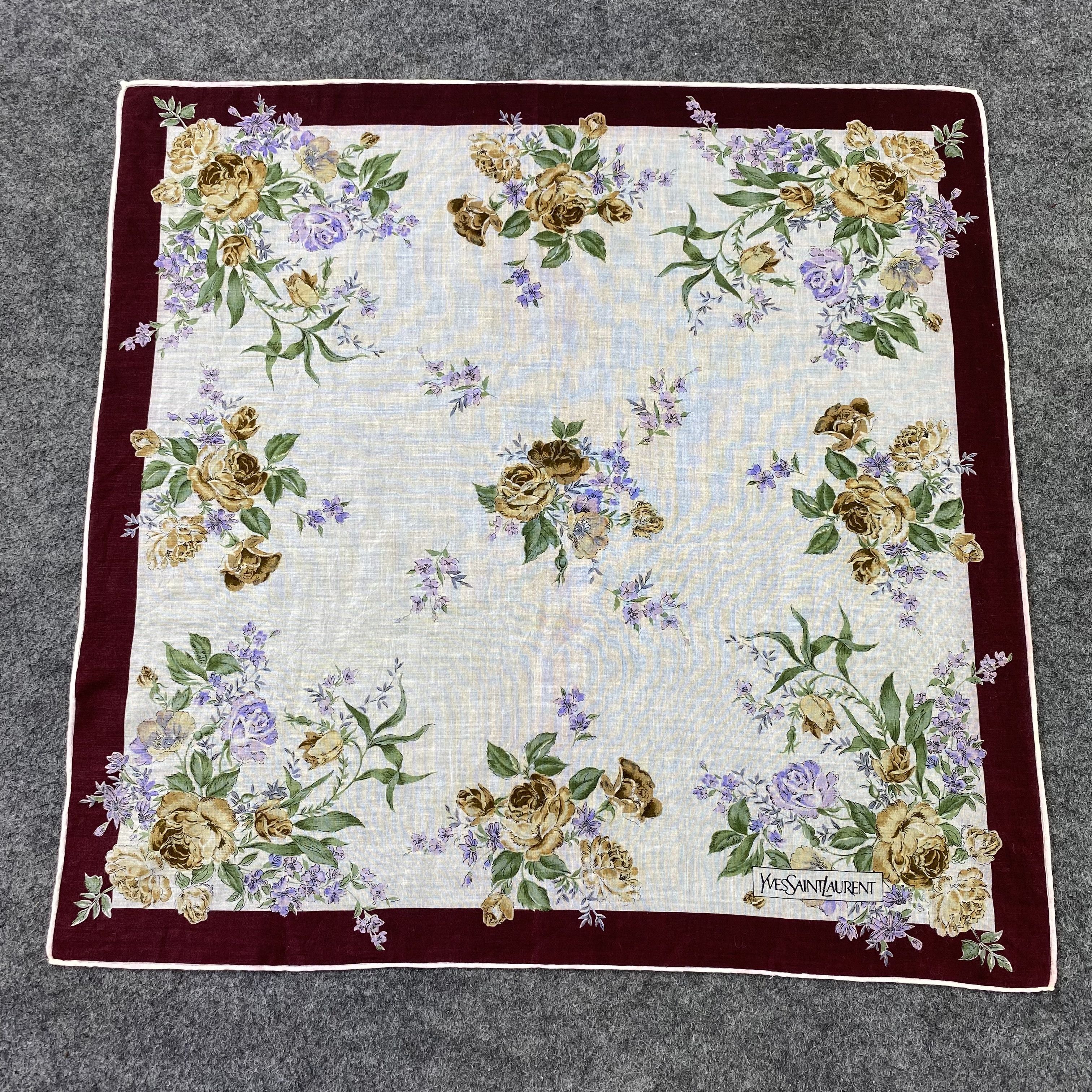 Vintage × Yves Saint Laurent Yves Saint Laurent Handkerchief / Bandana /Neckerchief-B1001 Size ONE SIZE - 3 Thumbnail