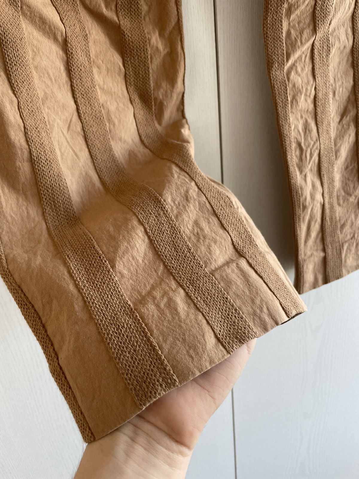 Issey Miyake Issey Miyake Textured Wide-Leg Cropped Trousers Size 29" - 4 Thumbnail