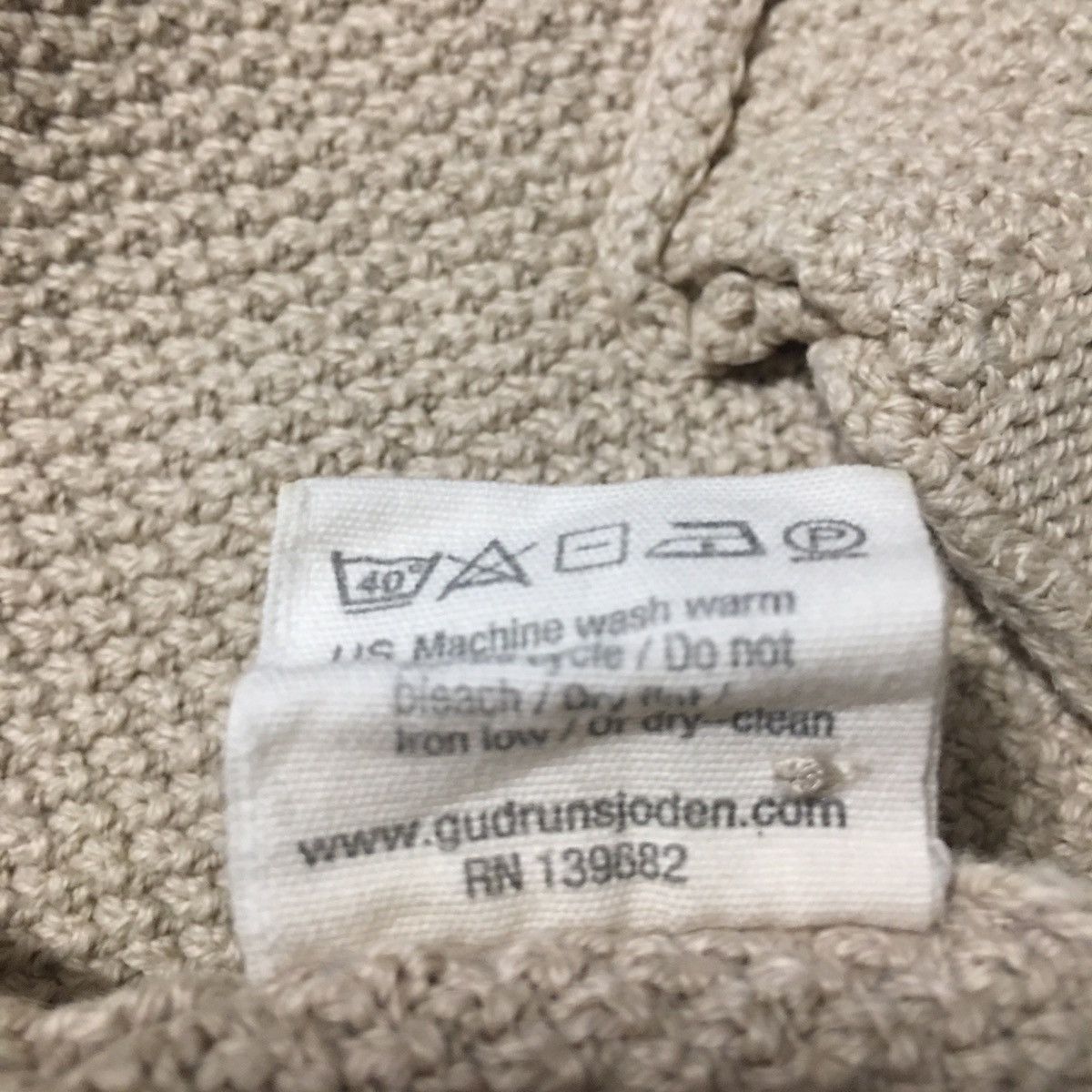 Designer GUDRUN SJODEN Beige Knit Cardigan Sweater Size M Size M / US 6-8 / IT 42-44 - 12 Thumbnail