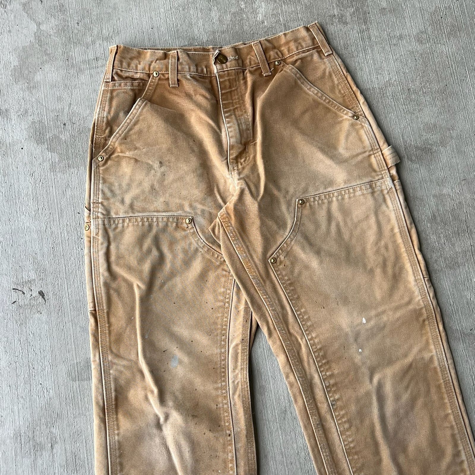 Carhartt × Vintage Carhartt brown double knee work wear carpenter pants Size US 27 - 2 Thumbnail