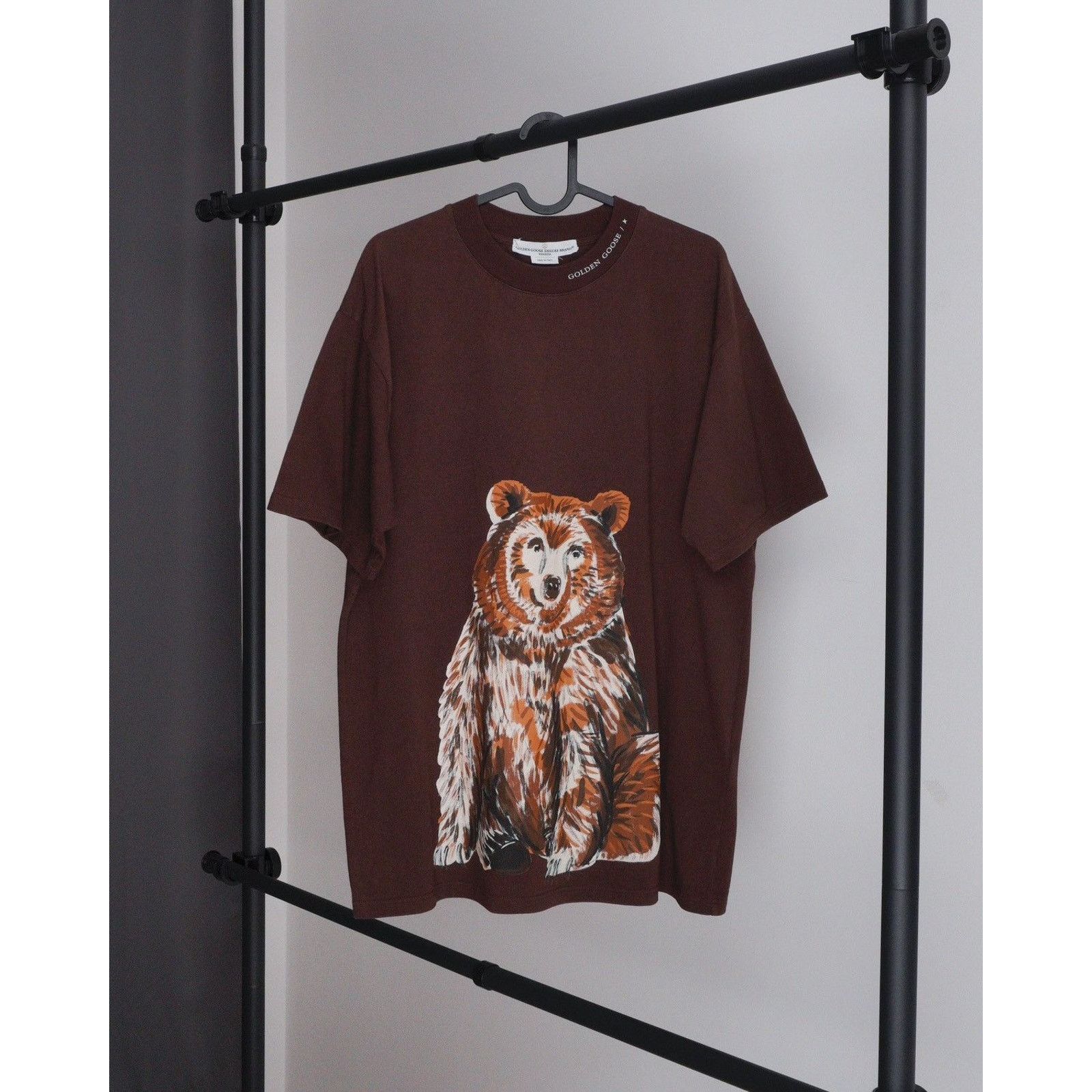 Golden Goose Golden goose bear print oversized brown tee shirt Size US S / EU 44-46 / 1 - 1 Thumbnail
