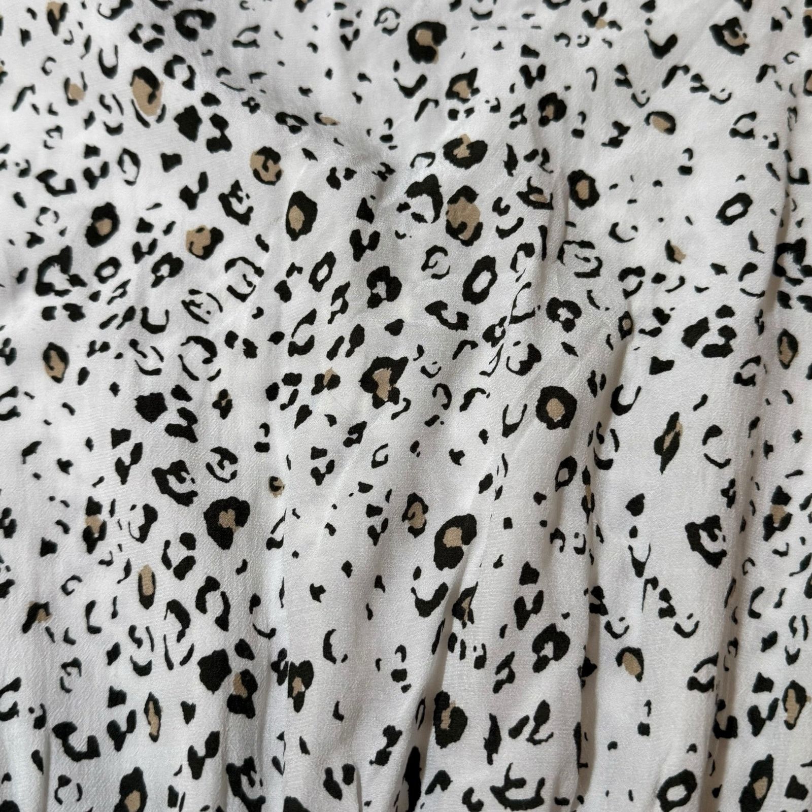 Rails Rails Karla Dress Smocked White Mocha Leopard Print Small Size S / US 4 / IT 40 - 4 Thumbnail