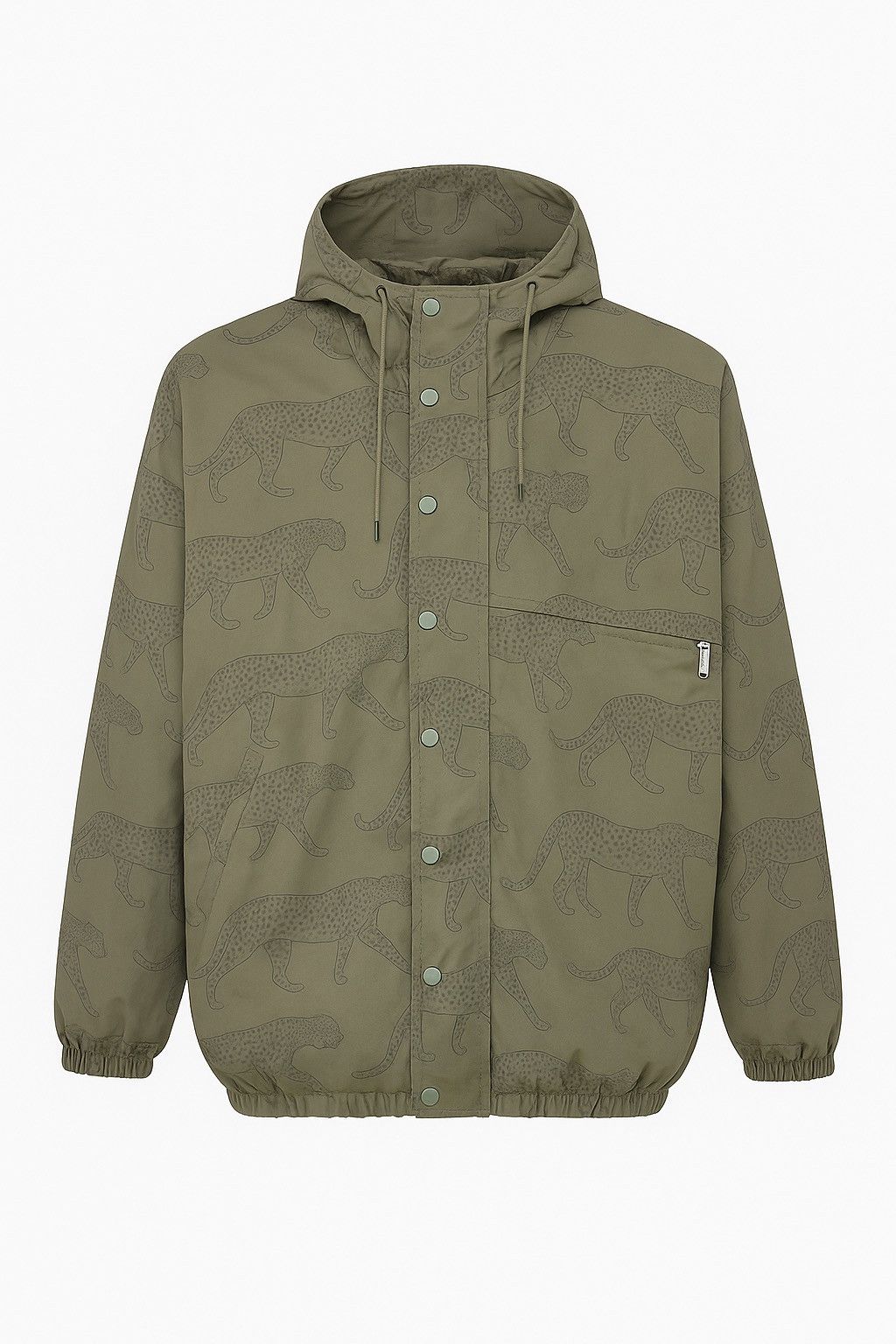 Japanese Brand Burlap Outfitter Ear Papillonner Olive Leopard Print Hooded Size US L / EU 52-54 / 3 - 1 Thumbnail