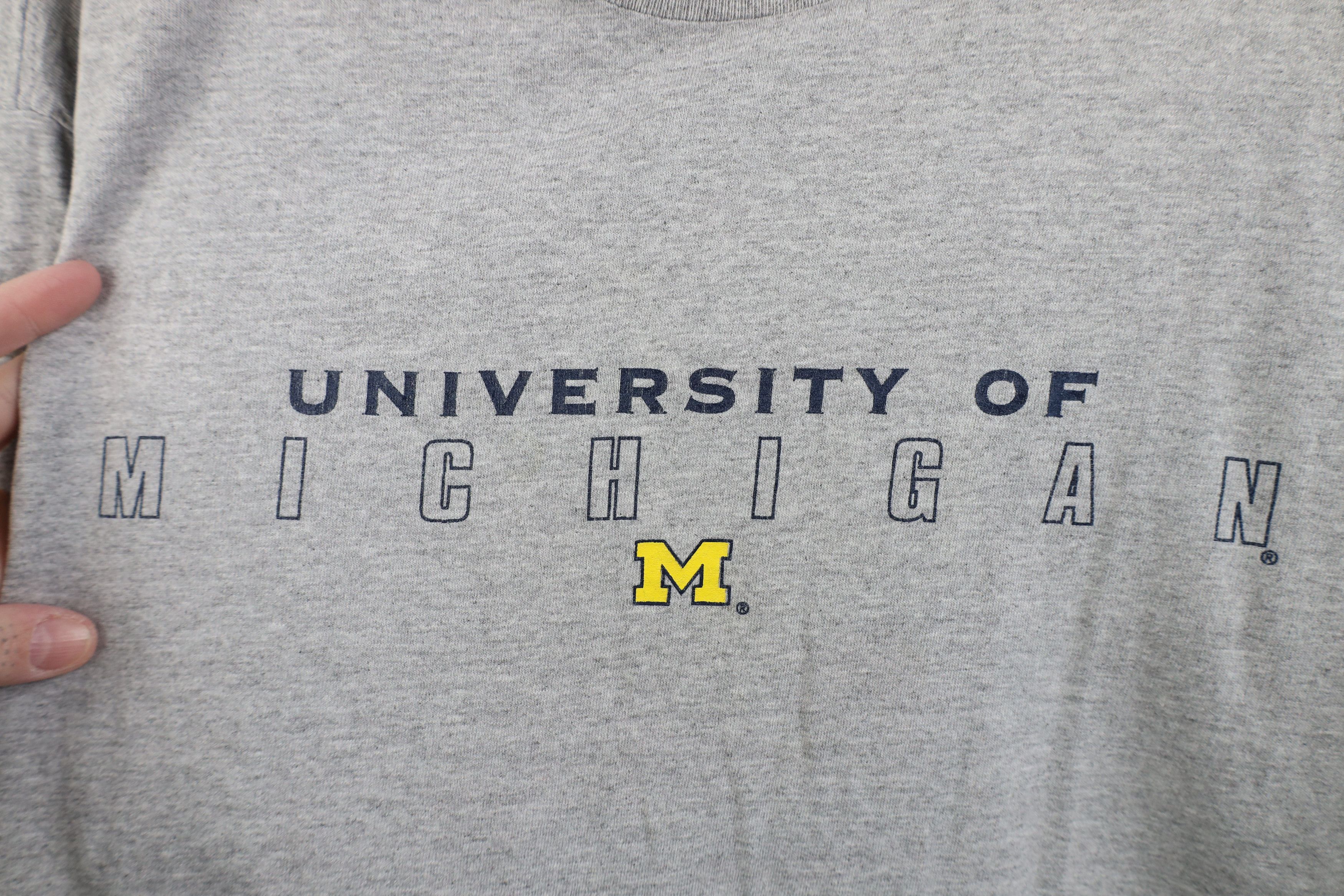 Vintage Vintage 90s University of Michigan Long Sleeve T-Shirt USA Size US XL / EU 56 / 4 - 5 Thumbnail