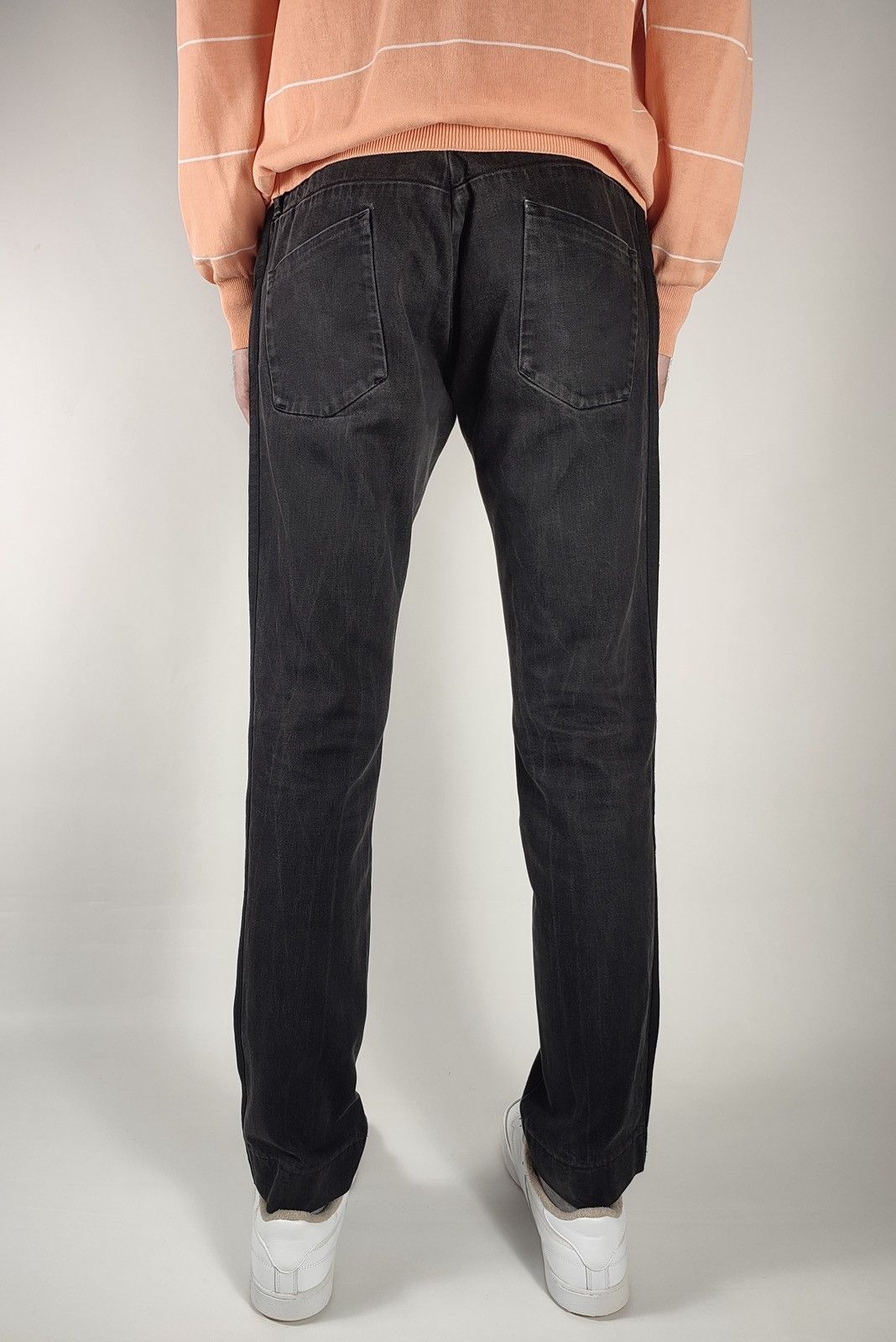 Dolce & Gabbana Dolce & Gabbana Side Stripe Black Denim Jeans Size US 33 - 6 Thumbnail