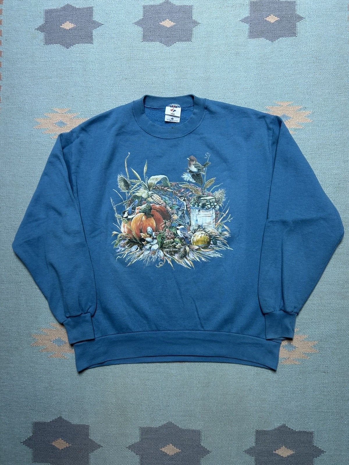 Vintage Vtg sweatshirt birds fall autumn graphic nature animal large Size US L / EU 52-54 / 3 - 1 Thumbnail