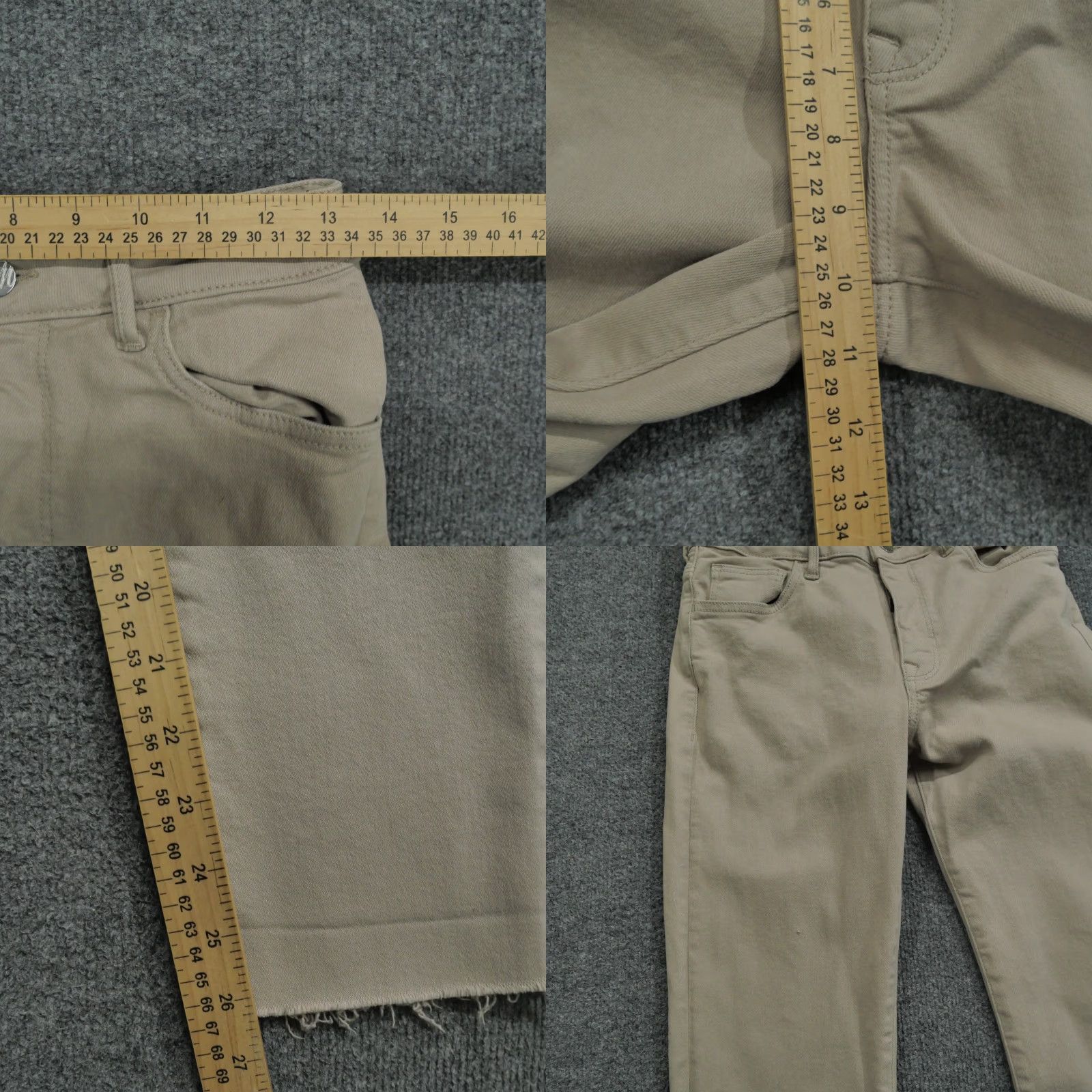 Mavi Mavi Jeans Womens 27 Tan Khaki Viola High Rise Slim Straight Cropped 26x26 Denim Pocket 5-Pocket Beige Cotton Blend Regular Womens Jeans Size 26" / US 2 / IT 38 - 8 Thumbnail