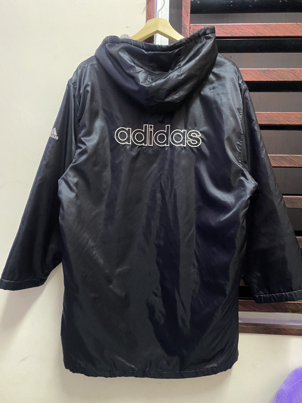 Vintage 2000s Adidas Coach Jacket Sherpa Inner Size US L / EU 52-54 / 3 - 1 Thumbnail