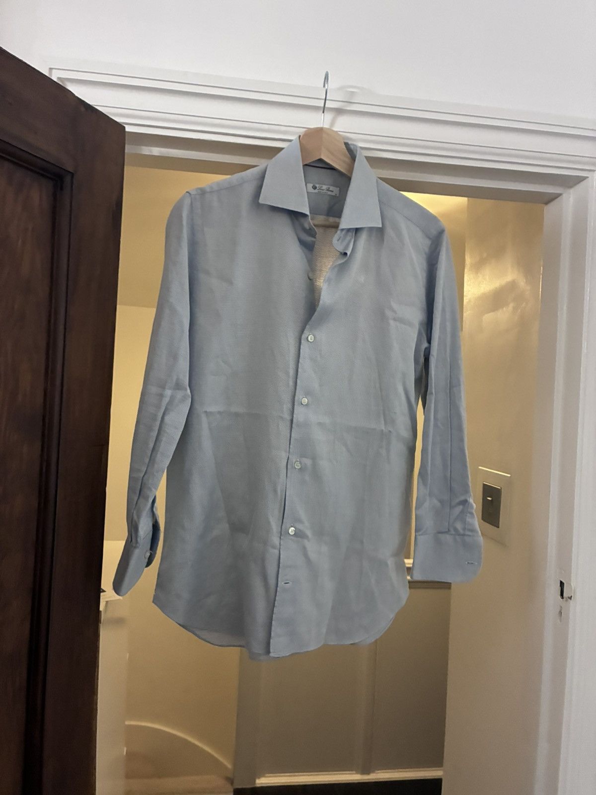 Loro Piana Loro Piana blue cotton shirt size 38 15 Size US S / EU 44-46 / 1 - 1 Thumbnail