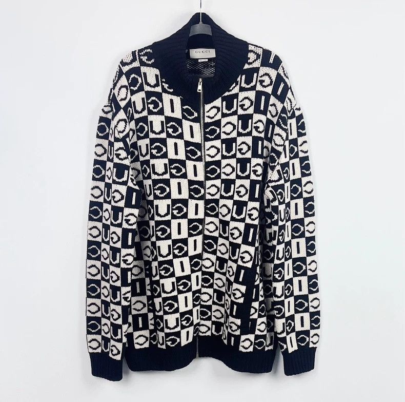 Gucci Gucci Black and White Logo Sweater-dmc Size US L / EU 52-54 / 3 - 1 Thumbnail