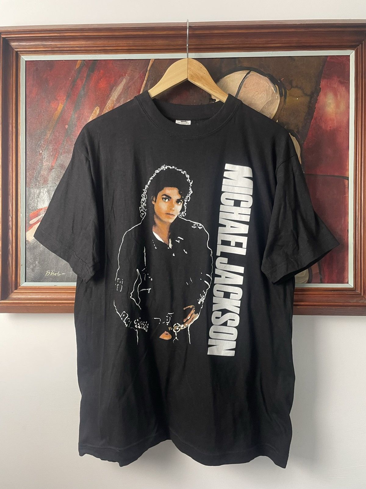 Vintage 90s Band Tee Michael Jackson King Of Pop Rare Print