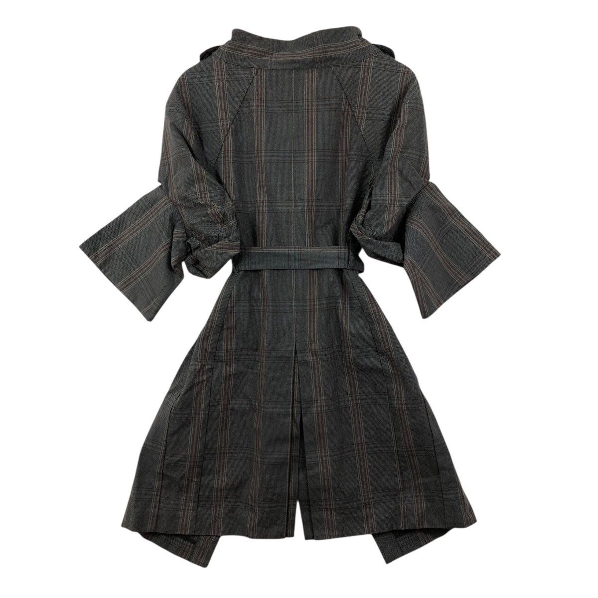 Marni Archival Marni Plaid Puffed Sleeve Belted Trench Coat IT 40 Size S / US 4 / IT 40 - 4 Thumbnail