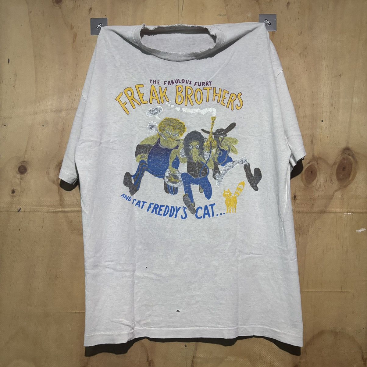Vintage ❗️RARE❗️90s The Fabulous Furry Freak Brothers Weed Tee Comics Size US XL / EU 56 / 4 - 1 Thumbnail