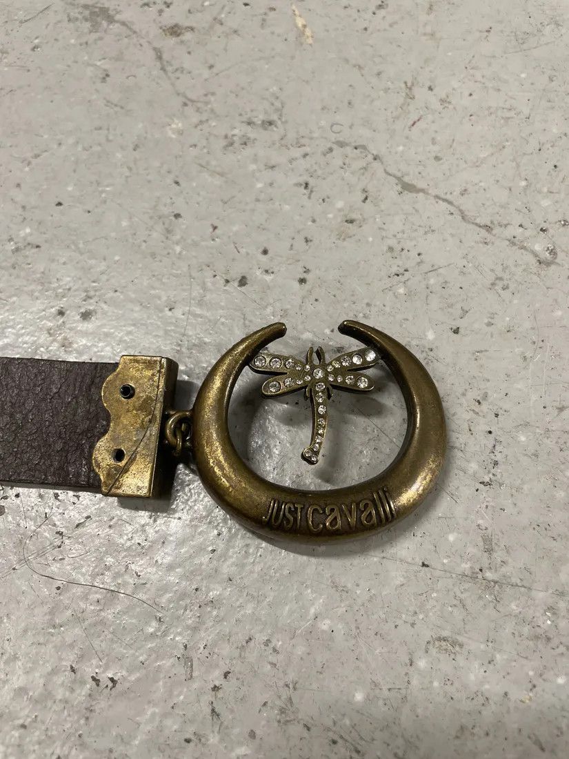 Just Cavalli × Vintage Cavalli Brown Embossed Crocodile Effect Leather Belt Size ONE SIZE - 5 Thumbnail