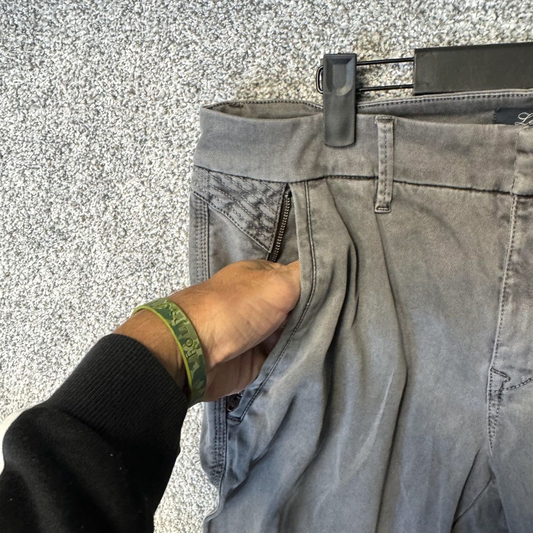 Vintage Level 99 Pants 31 Gray Moto Cargo Skinny Zipper Pockets Twill Stretch Womens Cargo Pants - 29in Inseam Size 24" / US 00 / IT 34 - 6 Thumbnail