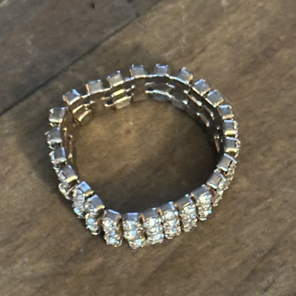 Vintage Vintage rhinestone tennis ring Size ONE SIZE - 5 Thumbnail