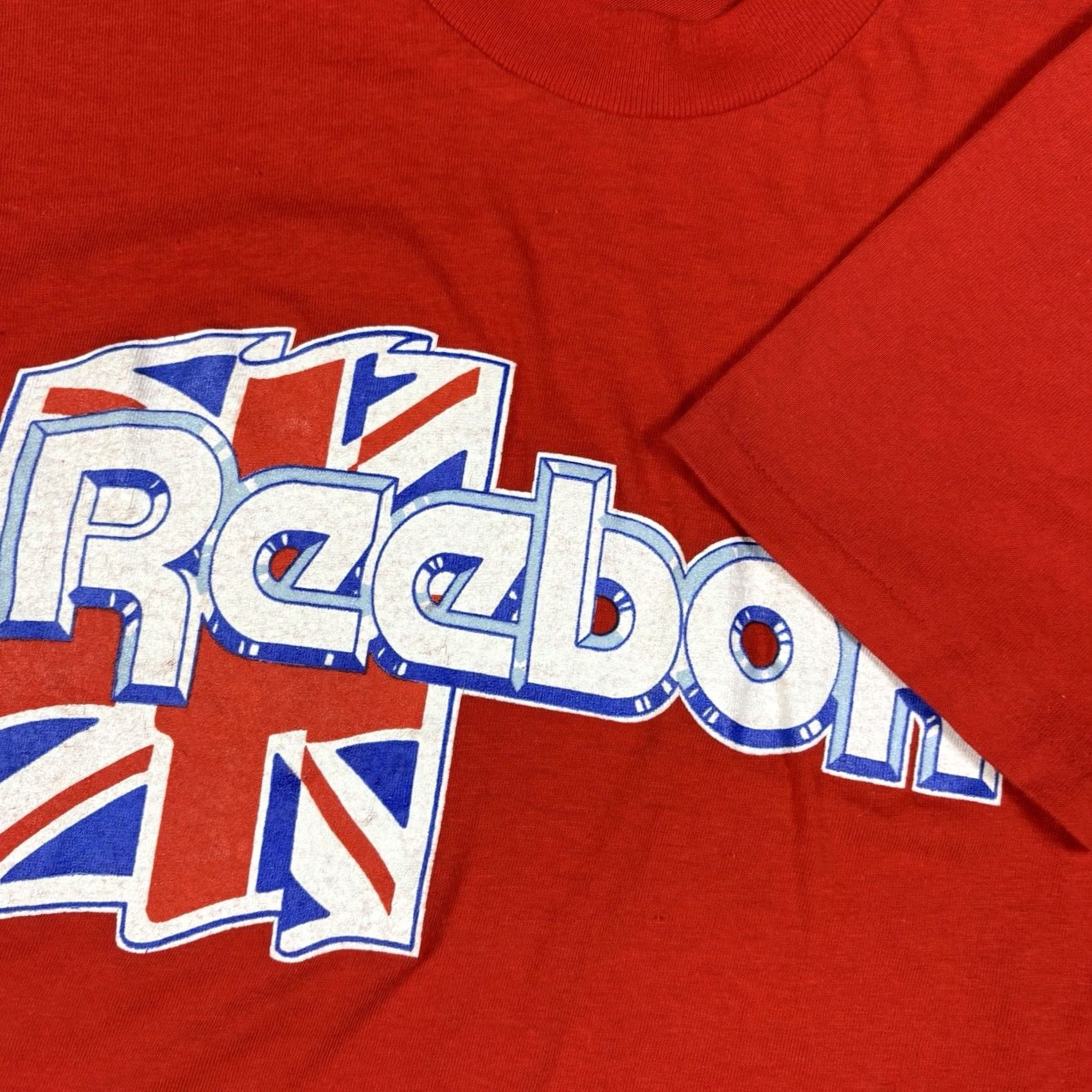 Reebok VINTAGE Reebok T-Shirt United Kingdom Flag 90s Red Crew Neck Short Sleeve M Mens Size US M / EU 48-50 / 2 - 4 Thumbnail
