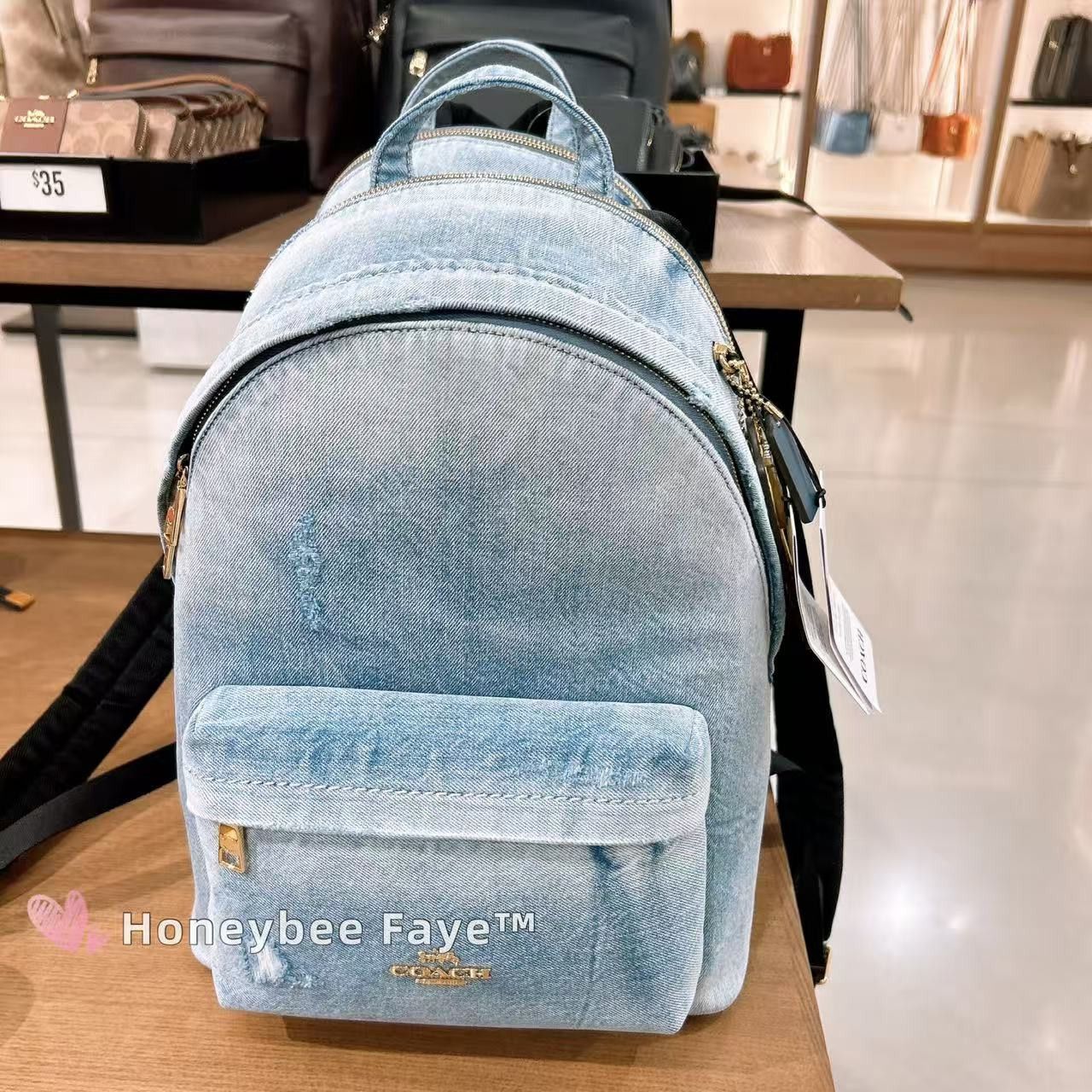 Coach Taylor Small Backpack In Loved Denim CEF27 Size ONE SIZE - 1 Thumbnail
