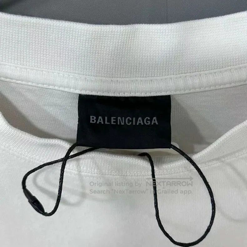Balenciaga Balenciaga White Crystal Logo T-shirt. Size US M / EU 48-50 / 2 - 7 Thumbnail
