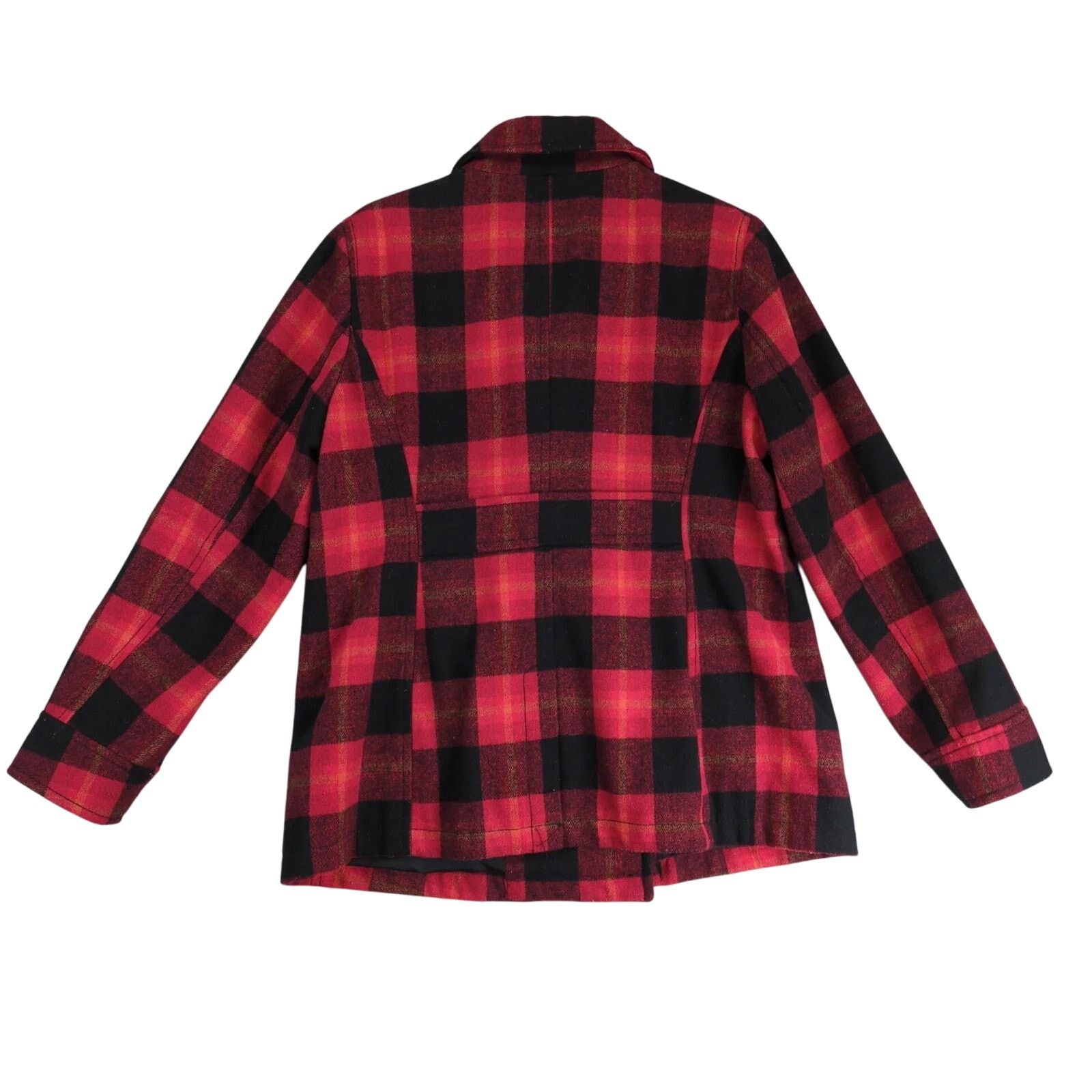 Old Navy Old Navy Wool Blend Buffalo Plaid Coat Women Double Breasted Size L / US 10 / IT 46 - 3 Thumbnail
