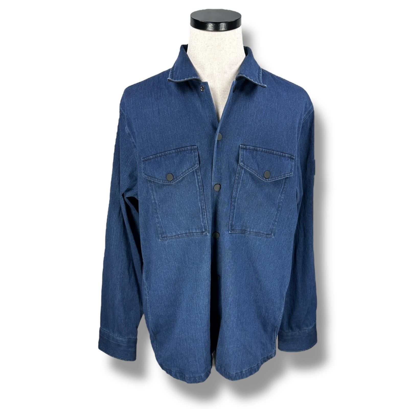Hugo Boss Hugo Boss Lovel Shirt Jacket Overshirt Men XL Blue Pockets Size US XL / EU 56 / 4 - 1 Thumbnail