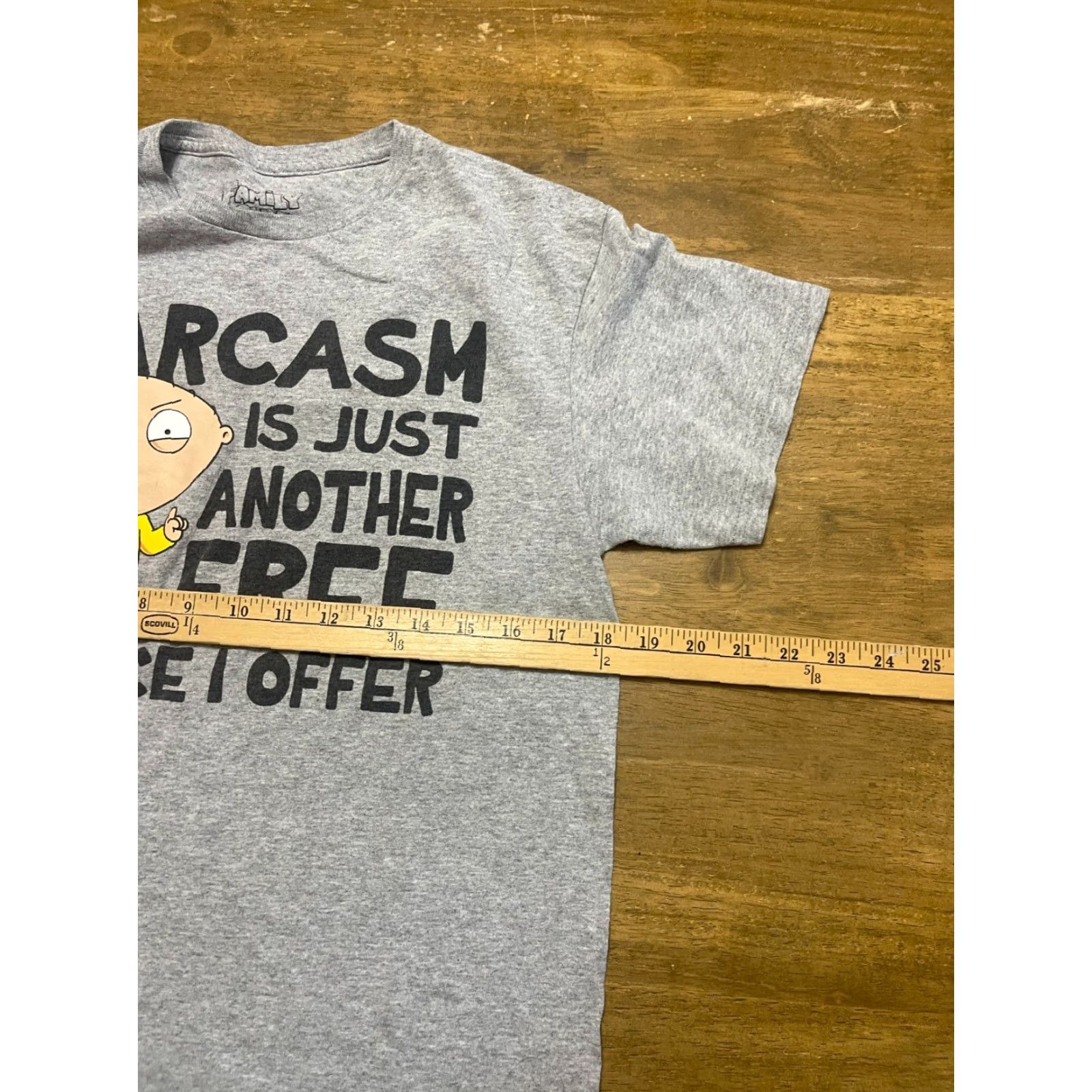 Vintage Family Guy Shirt Mens Size Medium "Sarcasm is just another free service I offer" Shirt Adult Medium Gray Mens Size US M / EU 48-50 / 2 - 5 Thumbnail