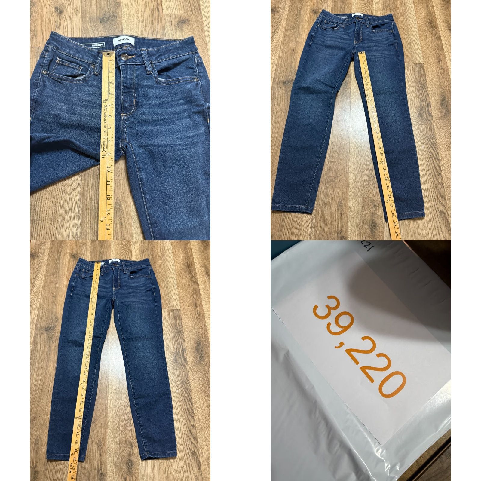 Vintage Sonoma Jeans Women 4PR Blue Denim Skinny 5-Pocket Pockets Dark Wash Size 27" / US 4 / IT 40 - 8 Thumbnail