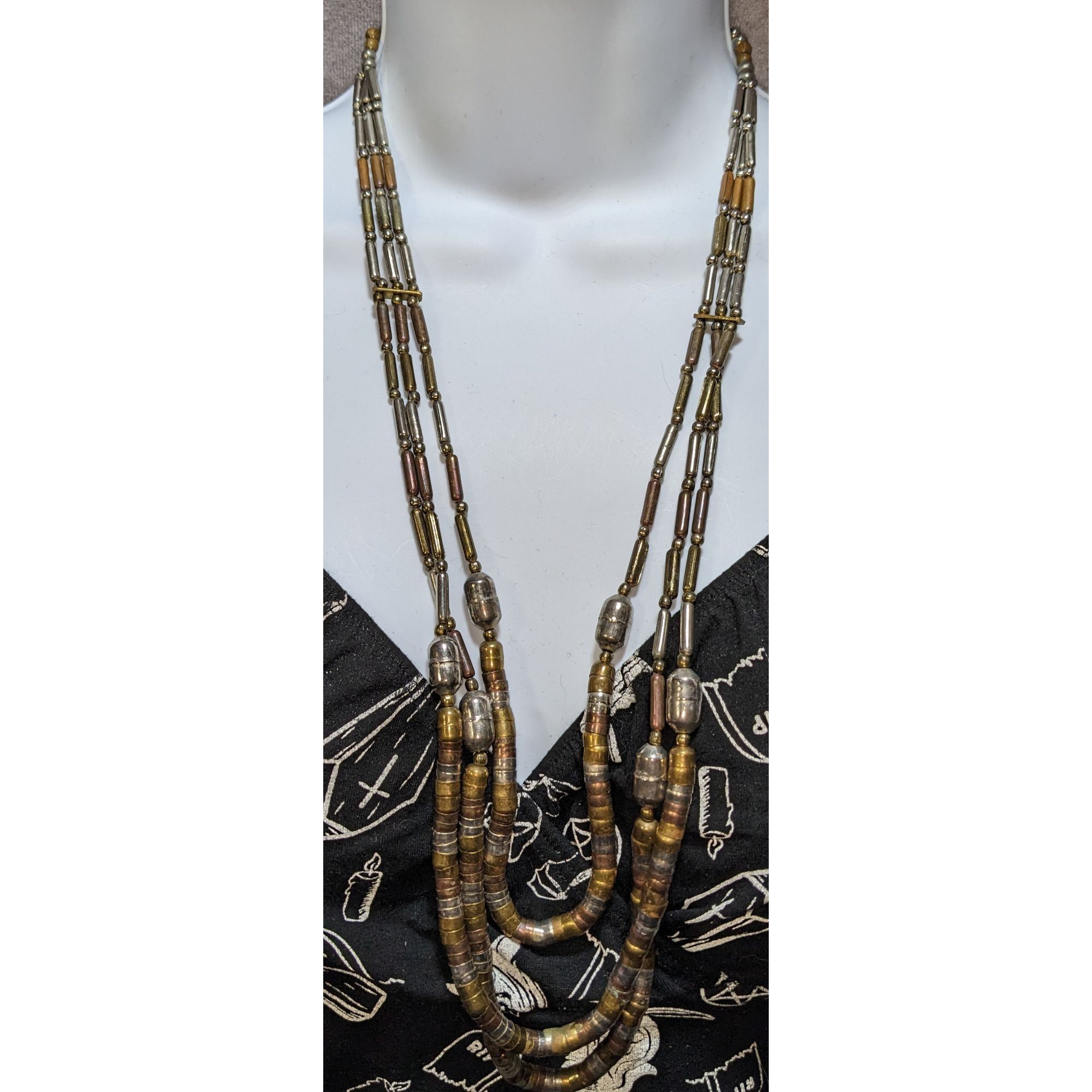 Other Vintage Brutalist Multi-Strand Metal Bead Necklace Size ONE SIZE - 3 Thumbnail