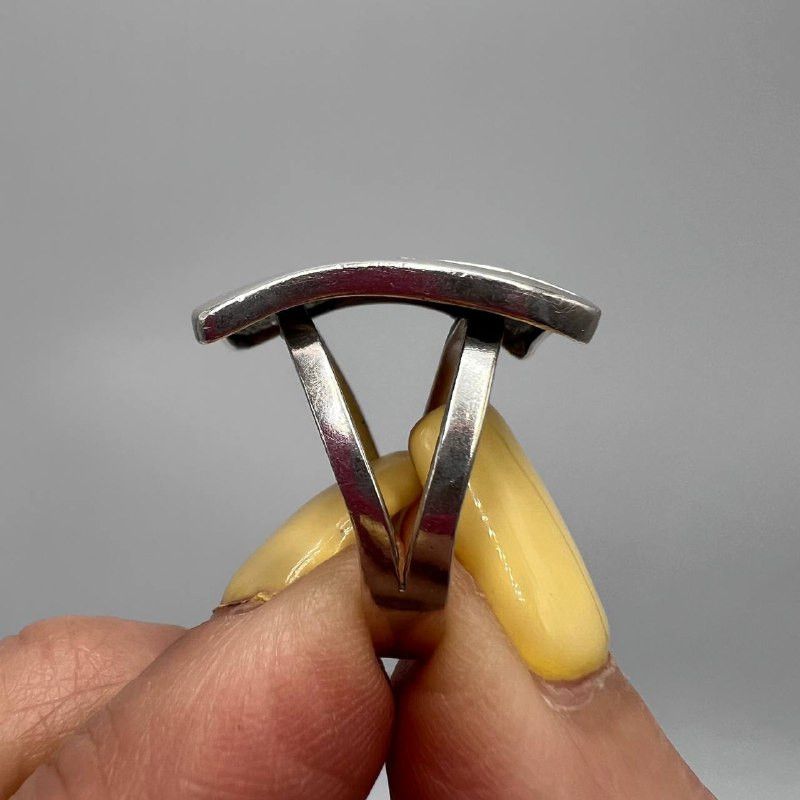Vintage Vintage Sterling Silver 925 Women's Ring Modernist Size 9 Size ONE SIZE - 7 Thumbnail