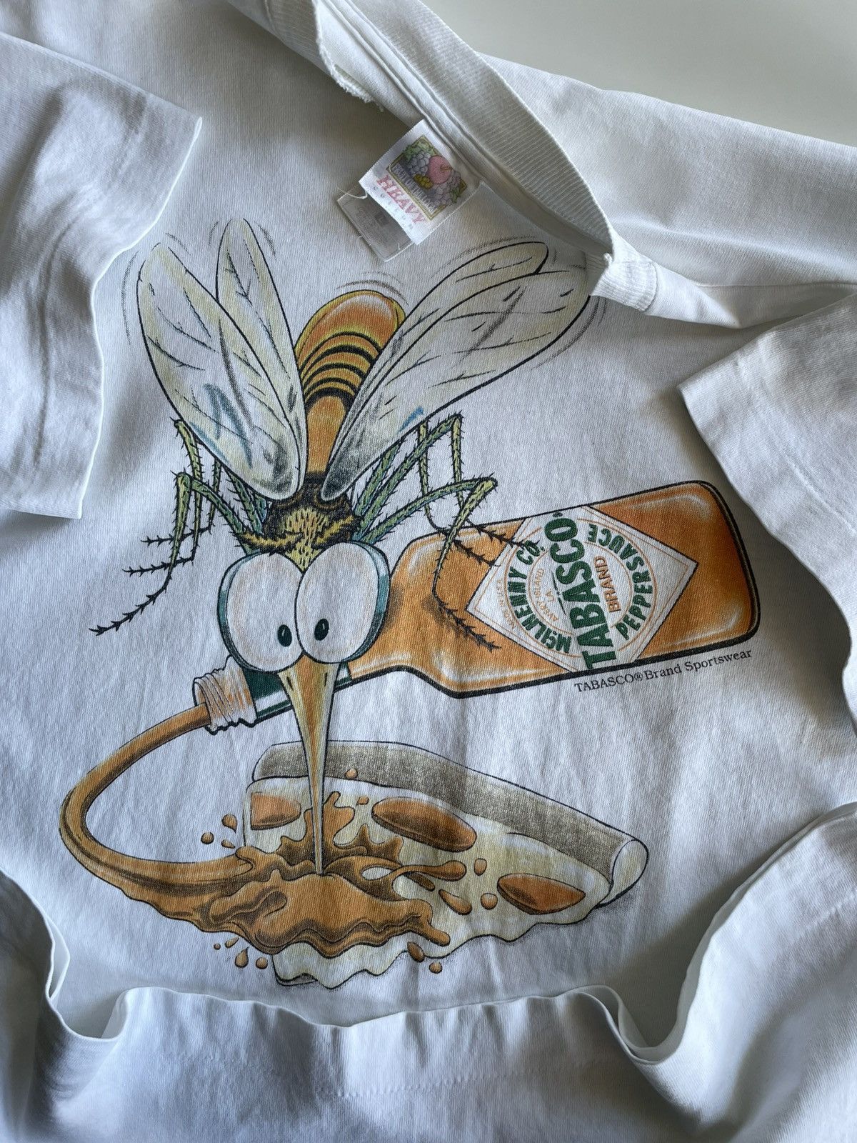 Tabasco 1998 Tabasco: Superbowl Ad Promo T-Shirt w/ A Mosquito Size US L / EU 52-54 / 3 - 2 Thumbnail
