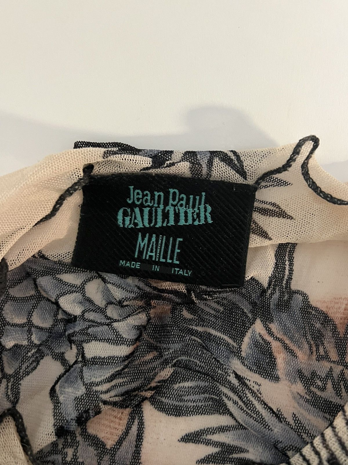 Jean Paul Gaultier 1996 Jean Paul Gaultier “Safe Sex Forever” Mesh Longsleeve Size US M / EU 48-50 / 2 - 3 Thumbnail