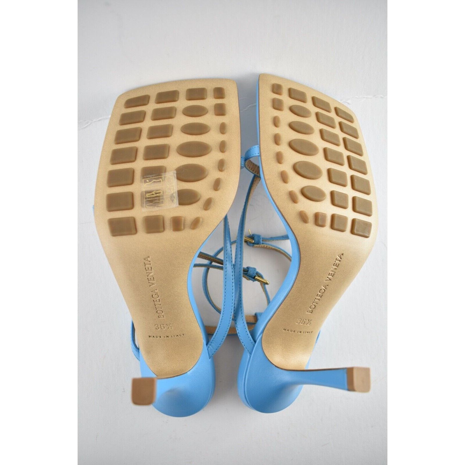 Bottega Veneta Stretch Square Toe Blue Ankle Strap Sandal Heel Pump 36.5 Size US 6.5 / IT 36.5 - 11 Thumbnail