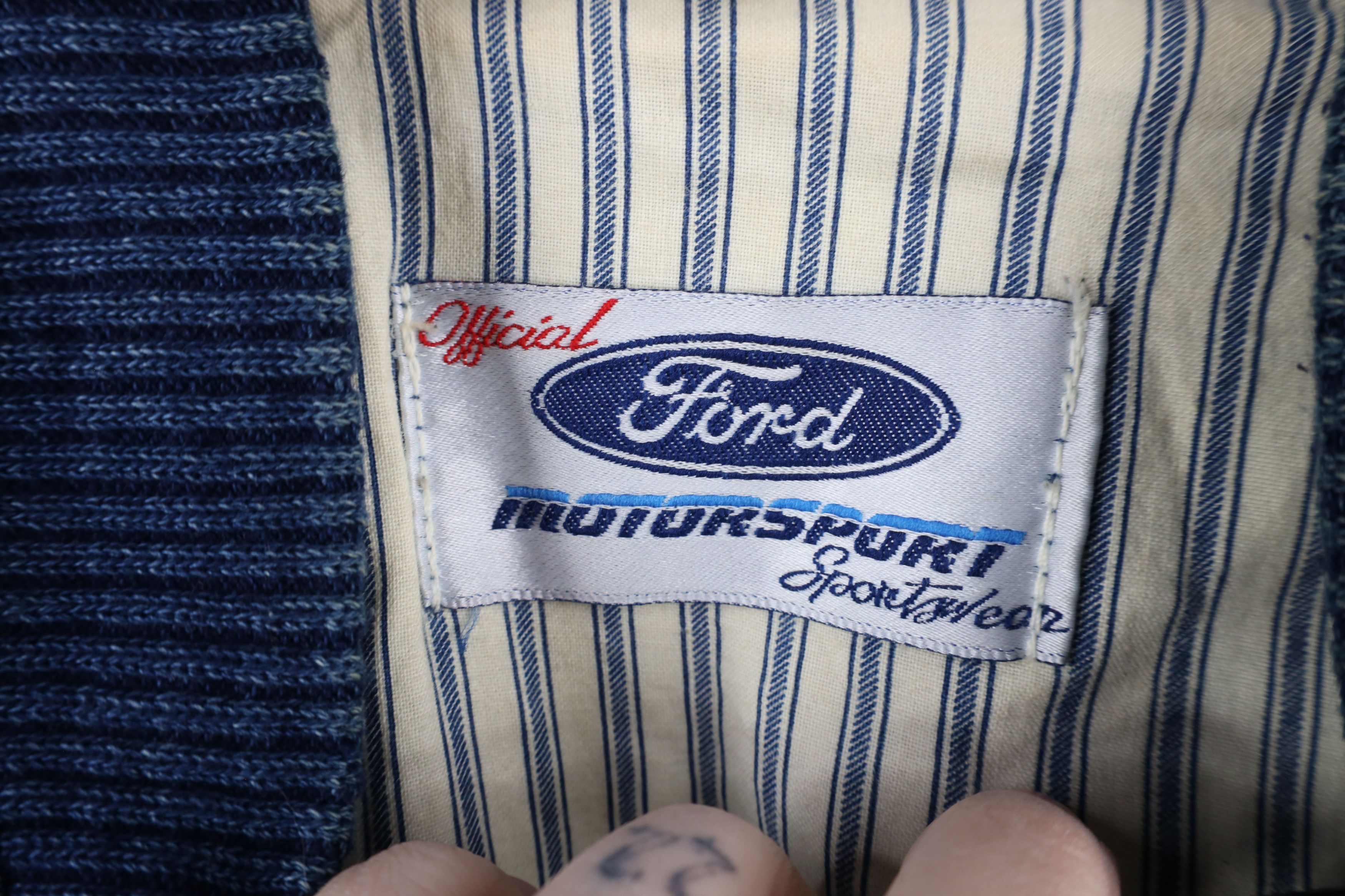 Vintage Vintage 90s Ford Motorsport Denim Jean Varsity Bomber Jacket Size US L / EU 52-54 / 3 - 10 Thumbnail