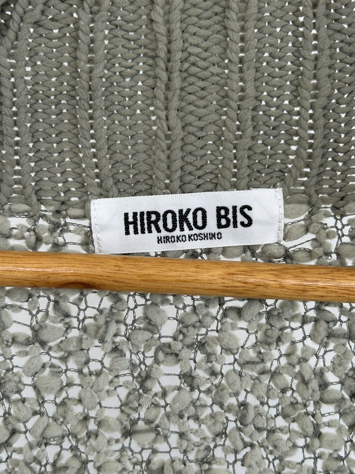 Hiroko Koshino Homme Hiroko Bis textured olive green knit cardigan Size M / US 6-8 / IT 42-44 - 4 Thumbnail
