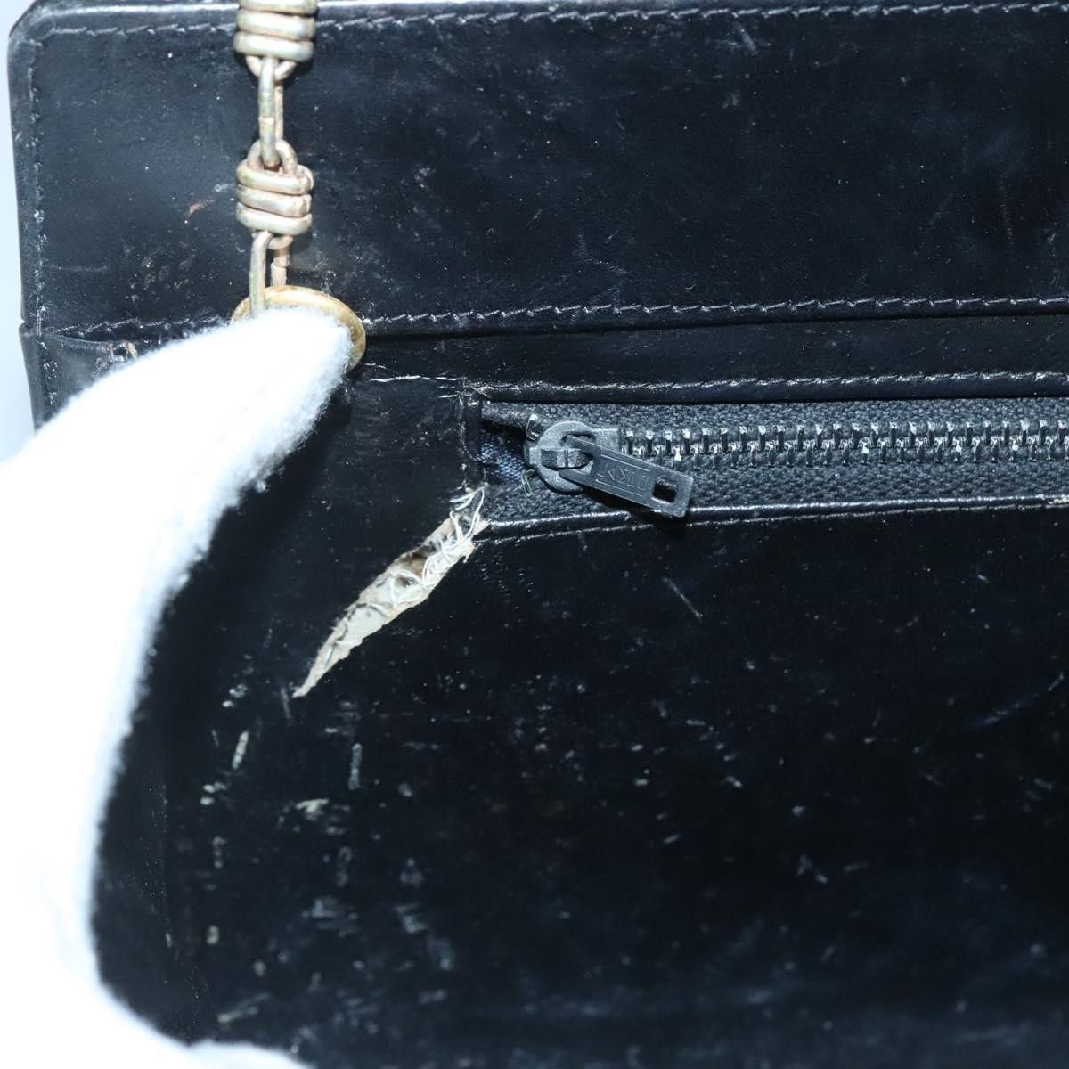 Gucci GUCCI Chain Shoulder Bag Suede Black Gold Size ONE SIZE - 14 Thumbnail