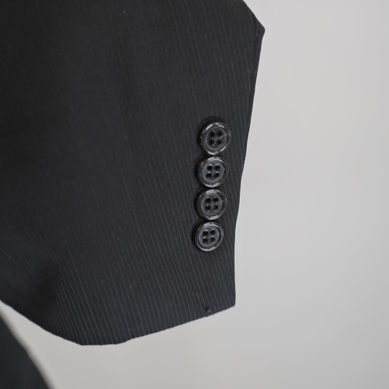 Jos. A. Bank Jos A Bank Signature Black Striped Wool 2 Piece Suit 44R 40/ Size 44R - 7 Thumbnail