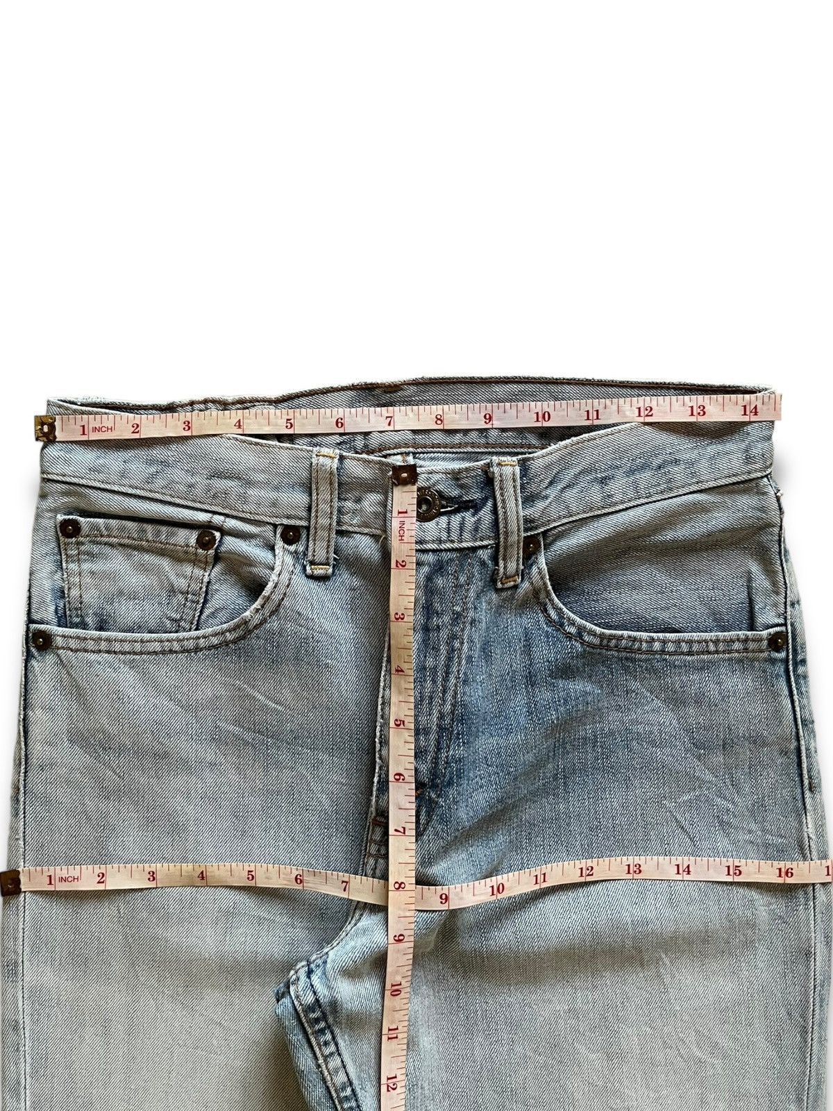 Levi's × Levi's Vintage Clothing Vintage 90s Levis 502 Light Wash Distressed Loose Jeans Size US 29 - 11 Thumbnail