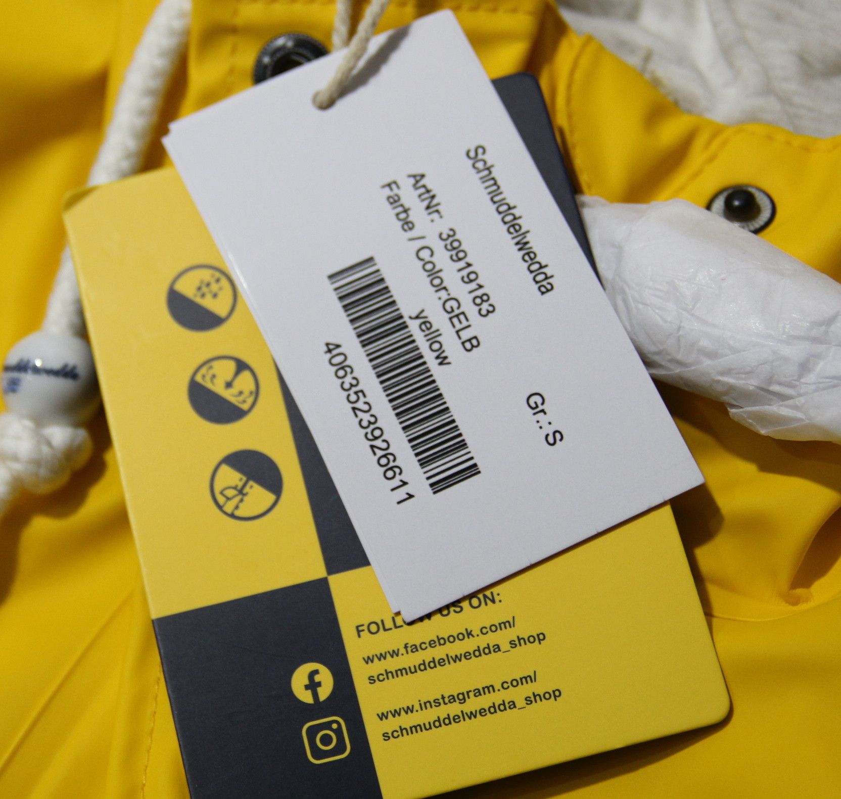 Other Schmuddelwedda Women's Rain Jacket YELLOW Size S / US 4 / IT 40 - 8 Thumbnail
