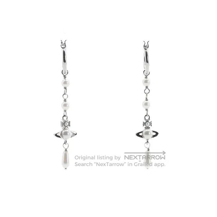 Vivienne Westwood Vivienne Westwood Emiliana Pearl Saturn Earrings 0079. Size ONE SIZE - 2 Thumbnail