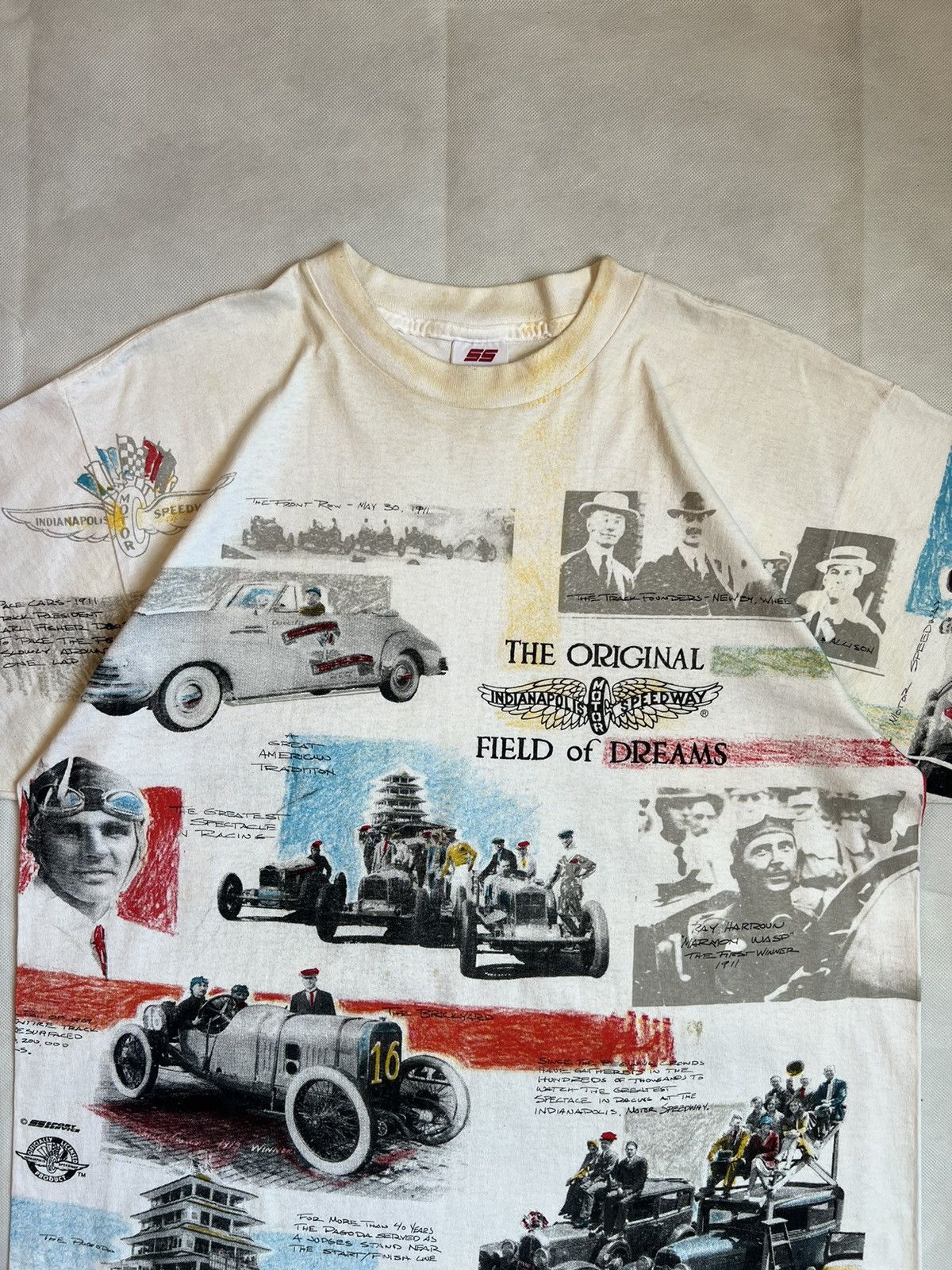 Vintage 90's AOP Indiana Police Motor Speedway Field Of Dreams Size US XL / EU 56 / 4 - 7 Thumbnail