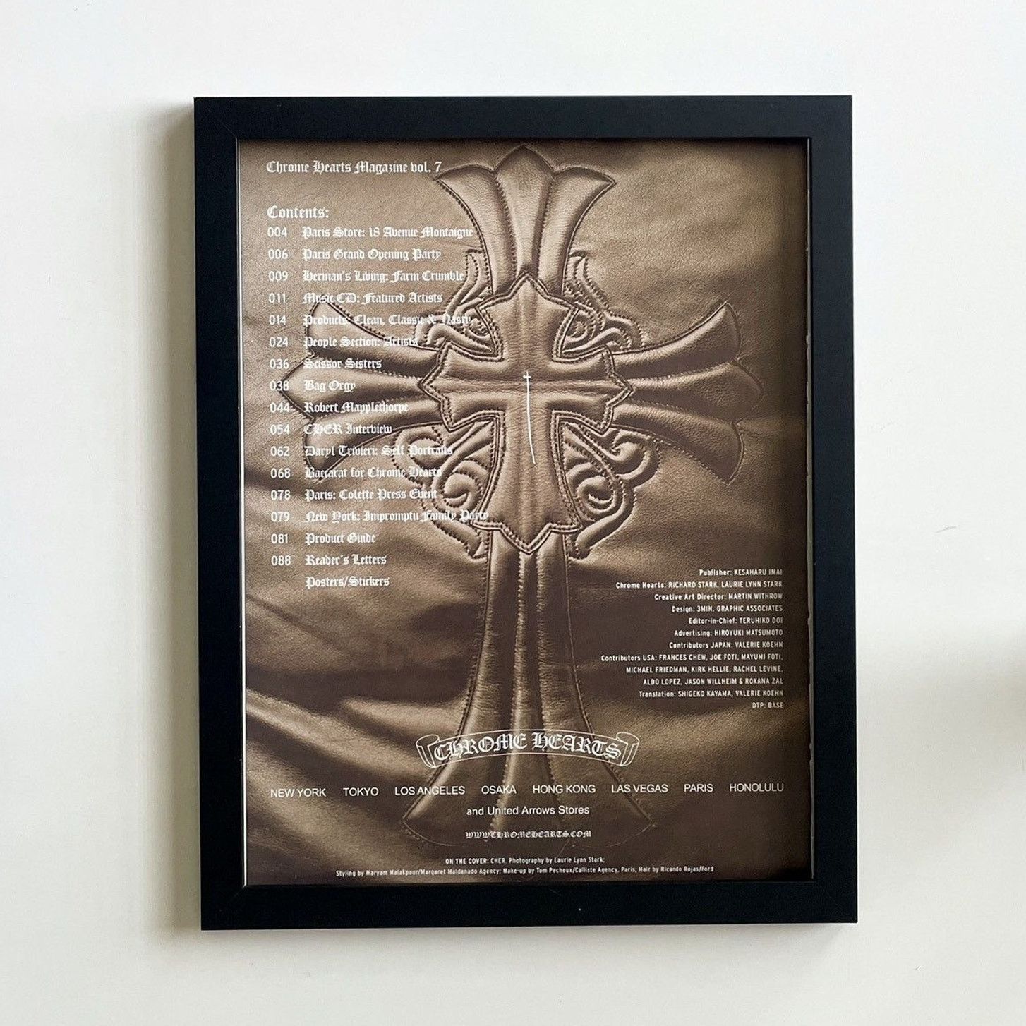 Chrome Hearts × Japanese Brand × Vintage Chrome Hearts cross logo Poster framed 9x11 Size ONE SIZE - 1 Thumbnail