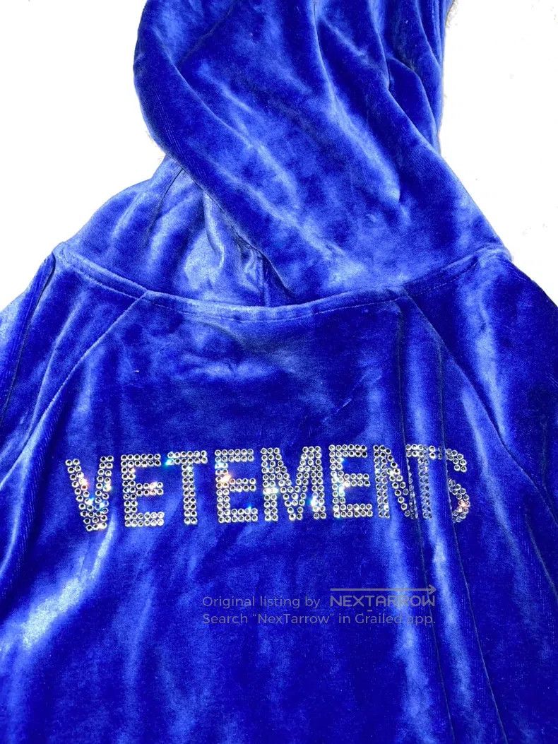 Vetements Vetements Sparkling diamond velvet hoodie Size US M / EU 48-50 / 2 - 3 Thumbnail