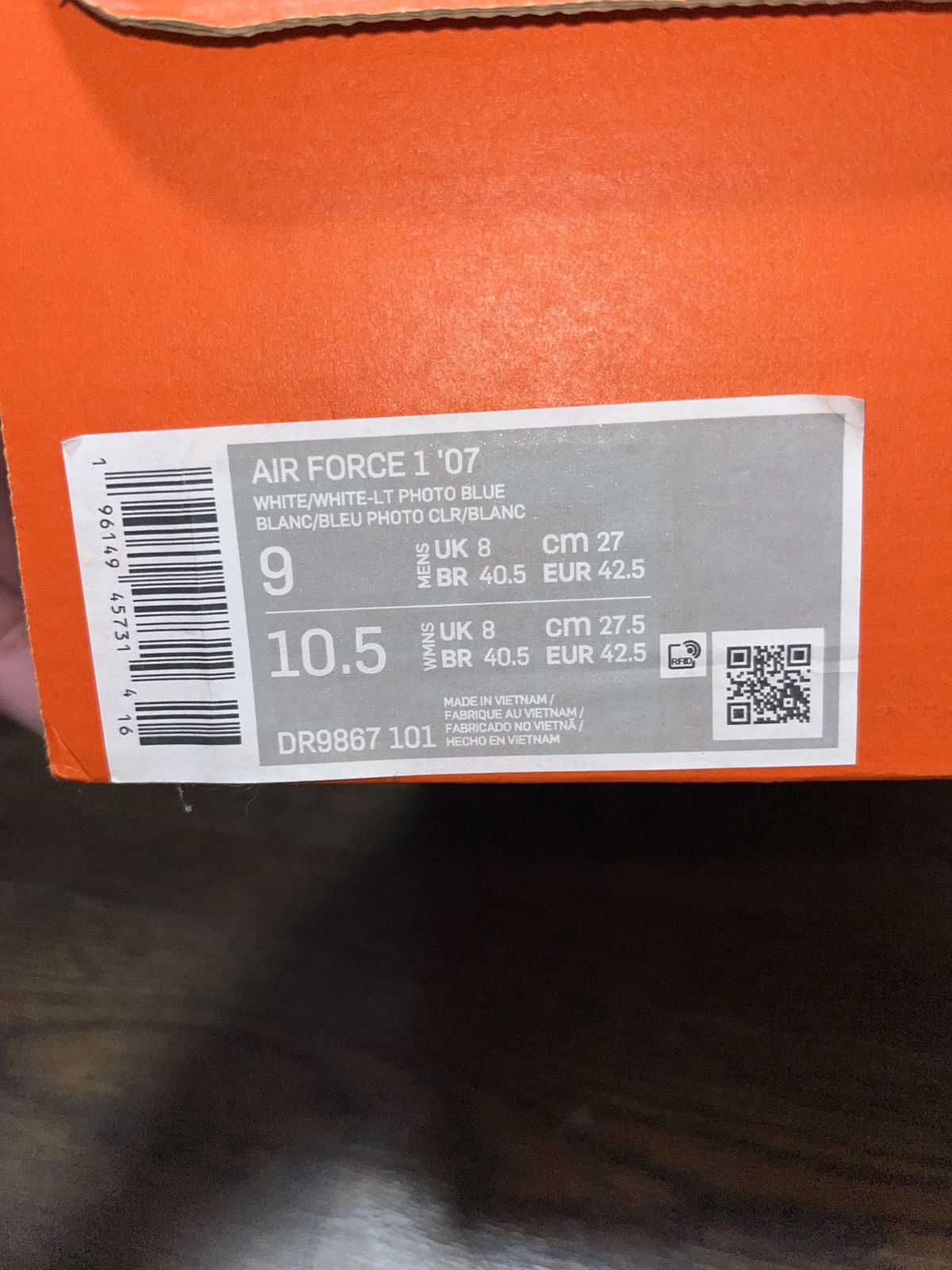 Nike Air Force 1 ‘07 size 9 men Size US 9 / EU 42 - 9 Thumbnail