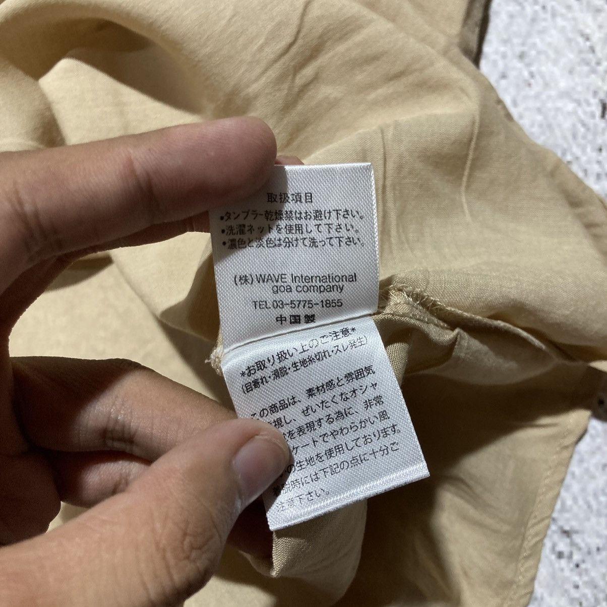 Japanese Brand 2000s GOA Soft Light Weight Shirt Button Up Beige Lgb Size US M / EU 48-50 / 2 - 16 Thumbnail