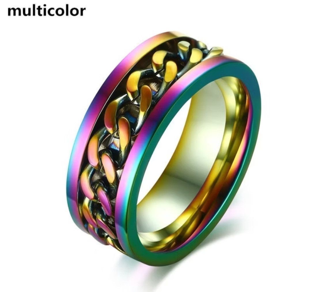 Japanese Brand Multicolour harajuku streetwear spinning ring Size ONE SIZE - 1 Thumbnail