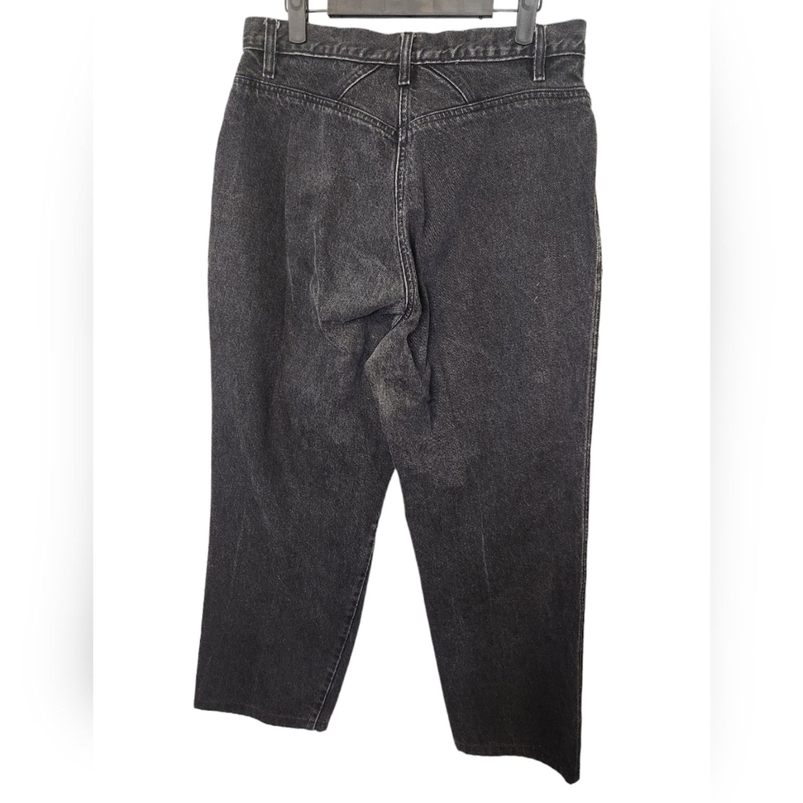 Vintage Vintage Bar None Quarter Horse black jeans 15/16 western 80s Size 33" - 3 Thumbnail