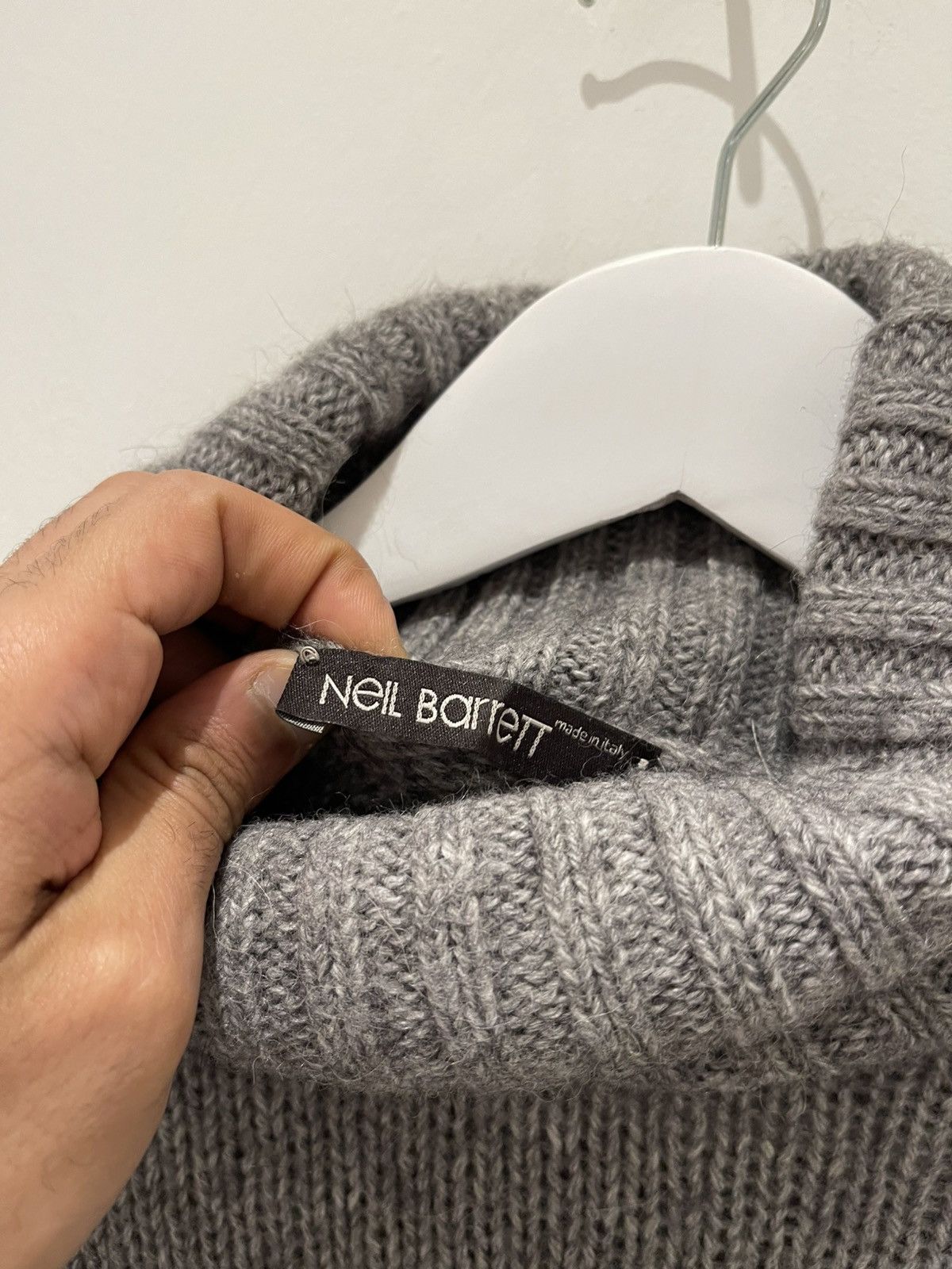 Neil Barrett Neil Barrett Fall 2003 Grey Alpaca Turtleneck Knitsweater Size US M / EU 48-50 / 2 - 16 Thumbnail